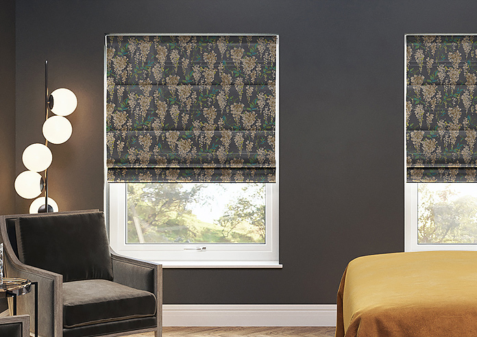 Wisteria Silk, Black - Roman Blind - Image 3